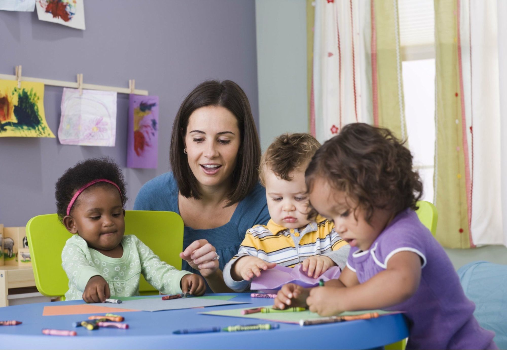 Children playing in child care agency
